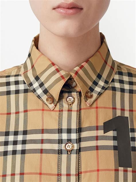 women's burberry button up|Burberry button up shirt women's.